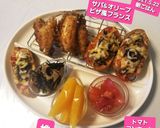 サバ缶&オリーブピザ風フランス☆作り方14写真