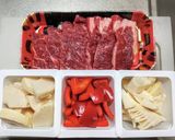 牛肉とたけのこにパプリカの南蛮漬け作り方1写真
