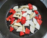 牛肉とたけのこにパプリカの南蛮漬け作り方2写真
