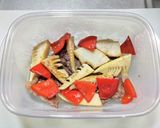 牛肉とたけのこにパプリカの南蛮漬け作り方6写真