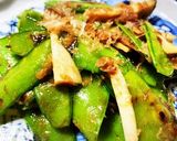 絹さやのかつお節バター醤油作り方4写真