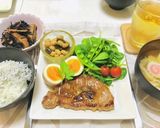 ガリバタ醤油で豚ロースステーキ夕飯献立作り方7写真