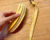 まな板を汚さないバナナの切り方【輪切り】作り方1写真