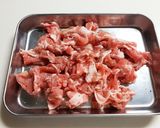 甘辛味の常備菜☆なすと豚肉の生姜味噌炒め作り方1写真