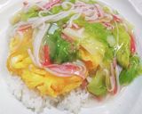 約５分！まな板いらずの餡掛けオムライス！作り方4写真