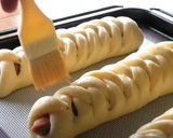 手ごねで簡単！編み込みウインナーパン！作り方19写真