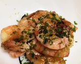 殻つき小エビの揚げ焼き〜のり塩味作り方4写真