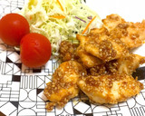 簡単ささみのごまマヨ生姜焼き（胸肉）節約作り方12写真