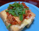 本技 おいしいキムチDE厚揚げチーズ焼き作り方6写真