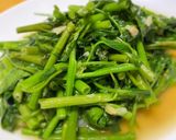 調味料3つだけ！ シンプルな 空芯菜炒め作り方7写真