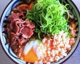 温玉肉ぶっかけうどん作り方5写真