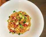 タコで！たんぱく質炒飯♡アンチョビ風味作り方6写真
