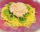 こごみの明太マヨパスタ作り方6写真