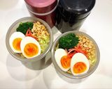 中高生兄弟弁当(つけ麺)作り方1写真