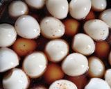 うずらの卵で煮卵♪作り方4写真