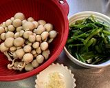 ほうれん草のクリームパスタ クルミ添え作り方2写真
