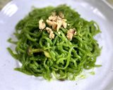 ほうれん草のクリームパスタ クルミ添え作り方8写真