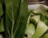 チンゲン菜と厚揚げ炒め、肉入り作り方1写真