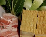 チンゲン菜と厚揚げ炒め、肉入り作り方2写真