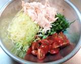 鶏とトマトの冷製パスタ作り方5写真