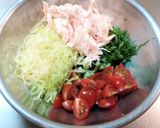 鶏とトマトの冷製パスタ作り方5写真