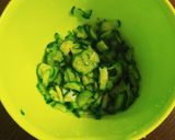 簡単☆きゅうりチャーハン作り方1写真