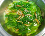 ヘルシー！小松菜と桜えびのさっと煮！作り方3写真