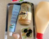ブラックオリーブとアンチョビのディップ作り方1写真