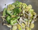 赤そら豆とブロッコリーのアーリオオーリオ作り方3写真