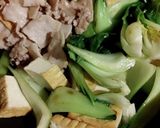 チンゲン菜と厚揚げ炒め、肉入り作り方6写真