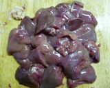ヘルシー！ノンオイル！鶏レバーの中華煮！作り方1写真