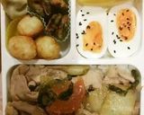 ★すきやき風★野菜×肉で丼弁当作り方7写真