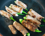 おろしのたれ＊オクラとエリンギの牛肉巻き作り方4写真