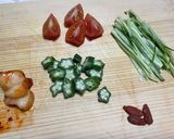 涼しげ♪夏野菜甘酒ブルーそうめん作り方1写真