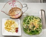 冷凍水餃子をセロリたれとネギたれで作り方2写真