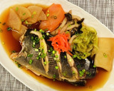 イサキの煮付け＊生卵を添えてすき焼き風に作り方4写真