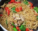 パスタでチンジャオロースー味の焼きそば作り方10写真