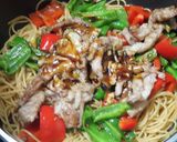 パスタでチンジャオロースー味の焼きそば作り方9写真
