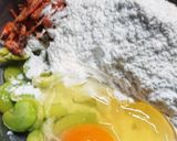 空豆と干しエビ、玉葱のかき揚げ作り方4写真