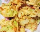 空豆と干しエビ、玉葱のかき揚げ作り方7写真