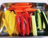 生ハムの野菜巻き作り方1写真
