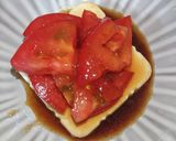 豆腐にトマトとチーズをのせた中華だし作り方4写真