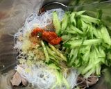 作り置きおつまみ〜砂肝と春雨のピリ辛冷菜作り方7写真