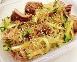 作り置きおつまみ〜砂肝と春雨のピリ辛冷菜作り方9写真
