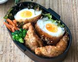 照りがたまらない！卵肉巻きおにぎり作り方7写真