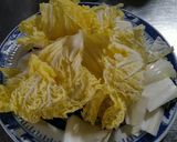 白菜とハムの甘酢あん作り方1写真