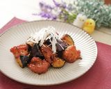 茄子と鶏唐揚げのピリッと辛味炒め♪作り方6写真