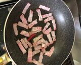 ブロッコリーの茎とベーコンのパスタ　作り方3写真