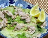 簡単！豚バラとレタスの塩レモン炒め作り方5写真
