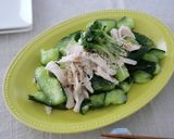 蒸し鶏とたたききゅうりの塩レモン作り方6写真